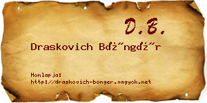 Draskovich Böngér névjegykártya